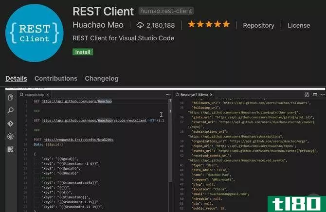 REST Client extension for Visual Studio Code
