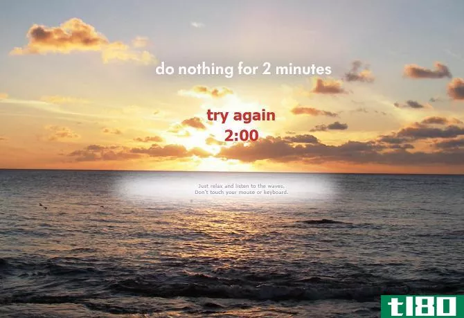 Screenshot from Do Nothing for 2 Minutes website