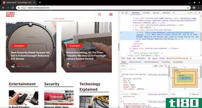 Chrome Developer Tools in the Browser