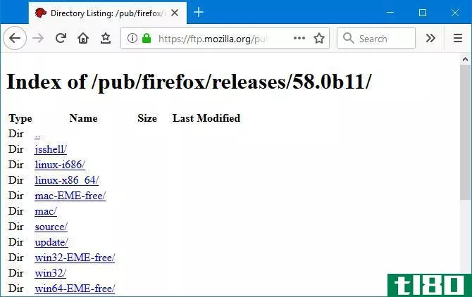 Directory of all Firefox versi***