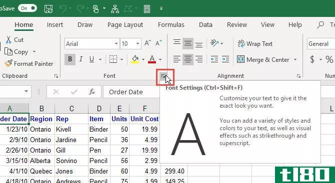 Group dialog box button on the Home tab on the Excel ribbon