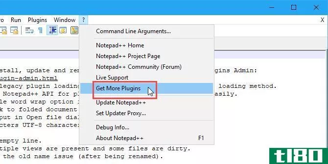 Select Get More Plugins on the Help menu in Notepad++