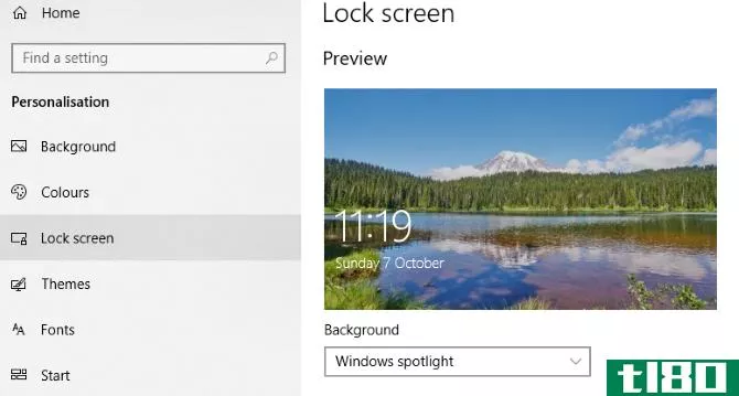 Change the login screen background on Windows 10