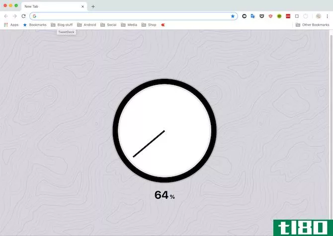 Analog Percent Clock Google Chrome