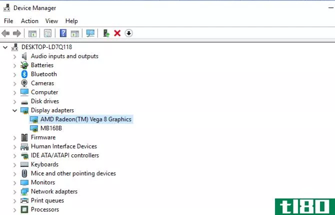 Windows 10 Device Manager display adapters