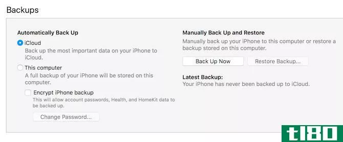 iTunes Backup iPhone