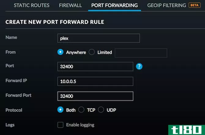 unifi port forwarding