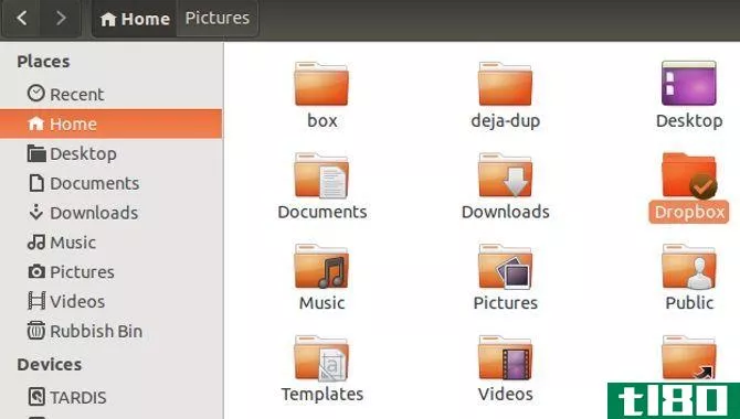 Ubuntu desktop file manager view