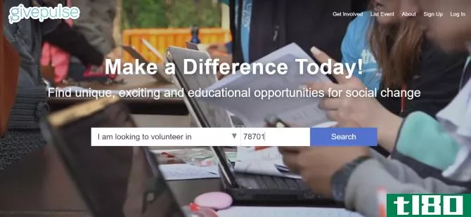 Give Pulse Volunteer Work Website