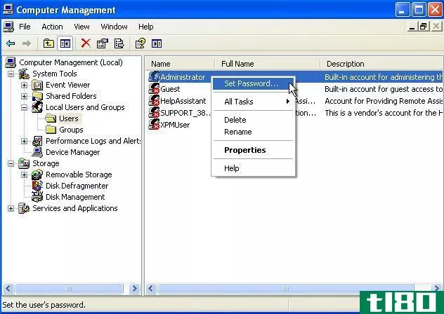 Windows XP Computer Management
