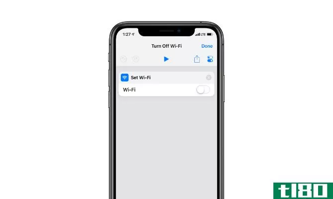 iOS 12 shortcuts turn off wi-fi