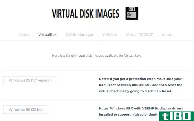 Virtual Disk Images screenshot