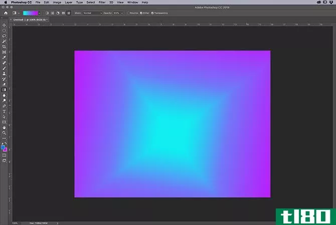 Creating Custom Gradient in Photoshop Diamond Gradient