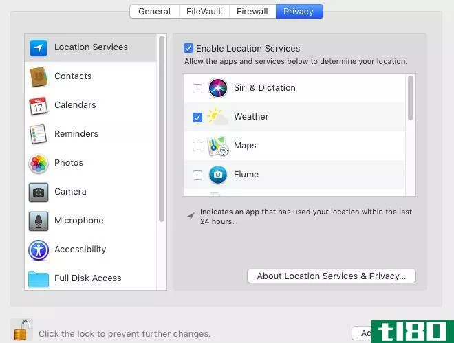 How to disable location services on a MacBook