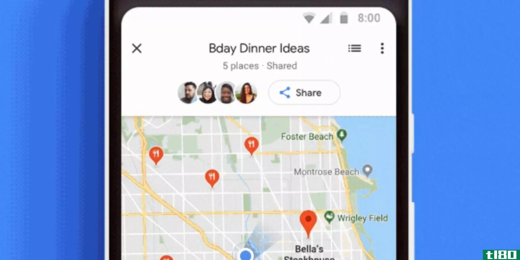 你现在可以在谷歌地图上计划小组活动