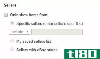 Seller Search on eBay