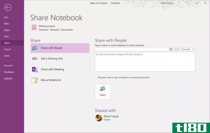 share notebook with your group