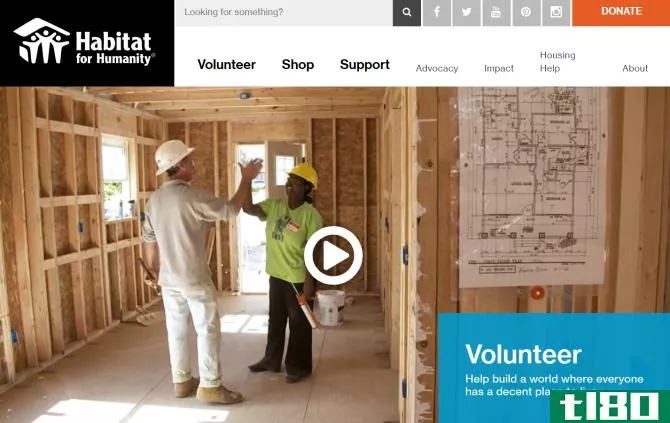 Habitat for Humanity Volunteer Work Website