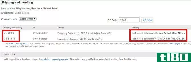 ebay shipping