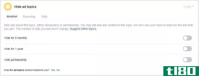 Facebook hide ad topics