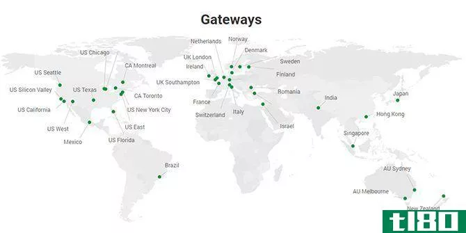 PIA had gateways all over the globe