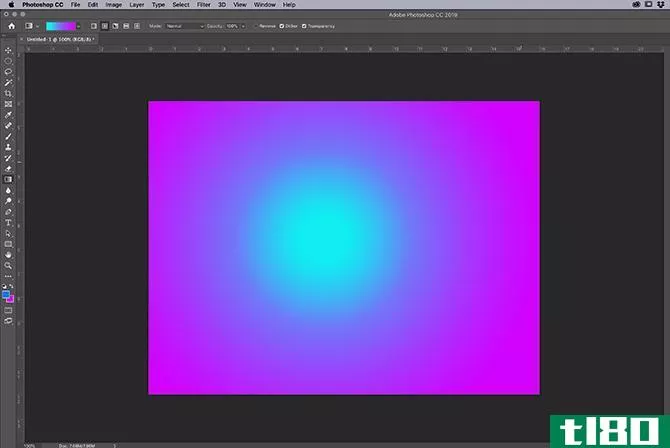 Creating Custom Gradient in Photoshop Radial Gradient