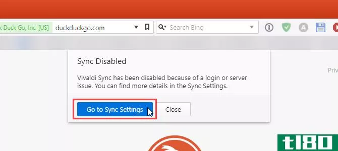 Sync Disabled in Vivaldi on another computer
