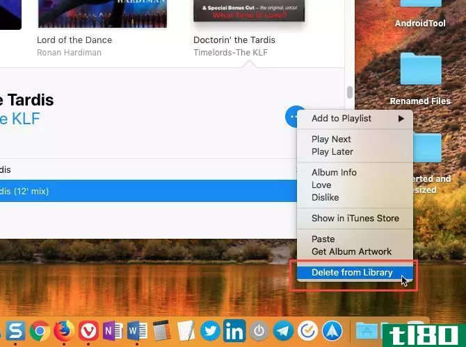 Delete an audio file in iTunes on Mac
