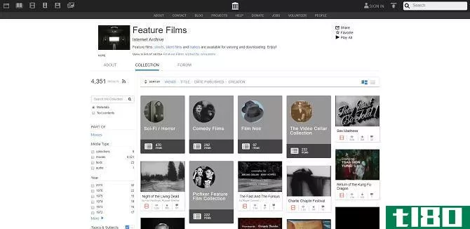 The Best Public Domain Sites for Movies - archive.org