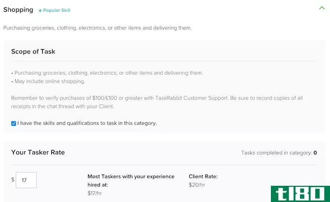 TaskRabbit Jobs in the Shopping category