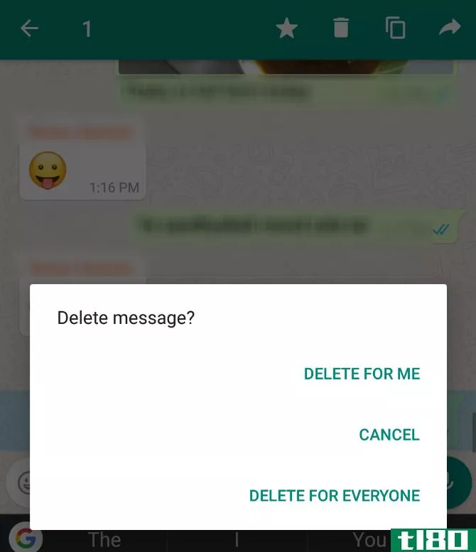 delete whatsapp message