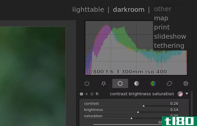 Other features in Darktable
