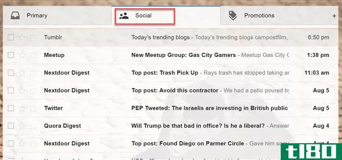 Gmail's Social and Promoti*** tab