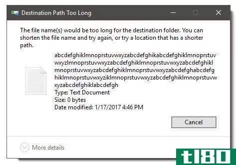 Long File Name error