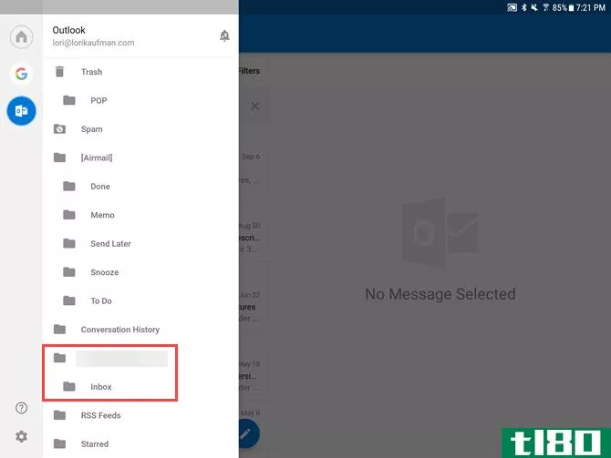 POP email account in Outlook for Android