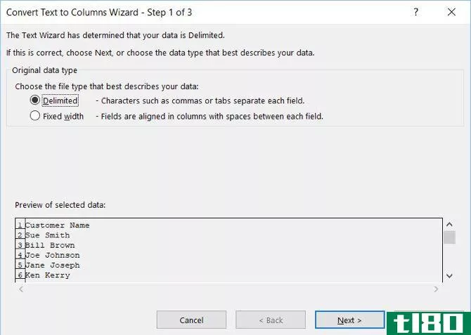 Convert Text To Columns Wizard in Excel