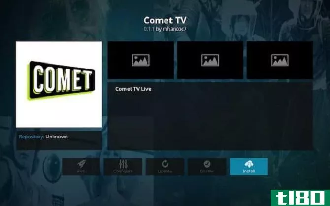 comet tv kodi add on