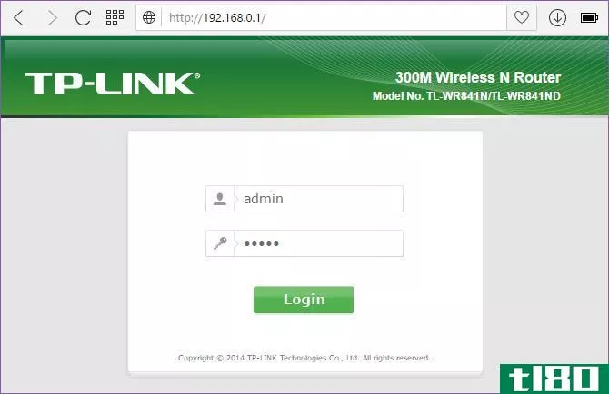 TP-Link Windows 10 router config admin login