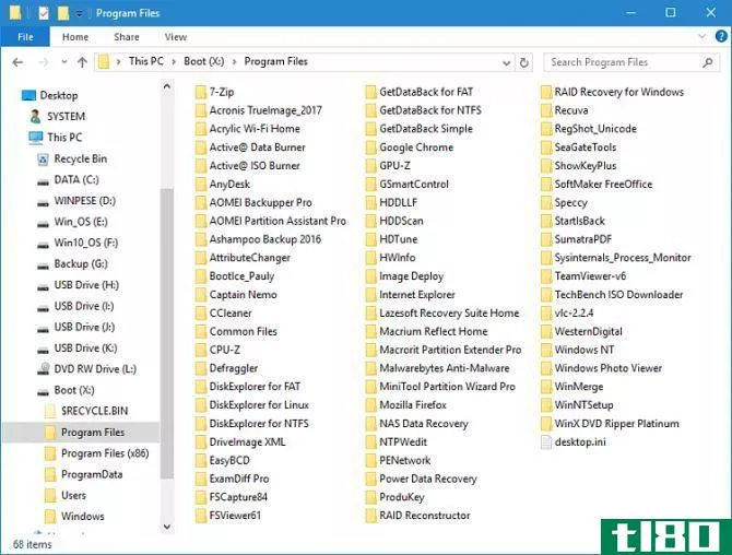 kyhis windows 10 pe recovery list of tools
