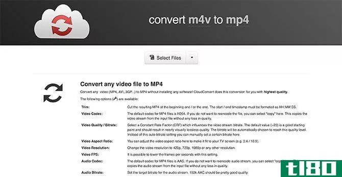 Converting M4V to MP4 with CloudConvert