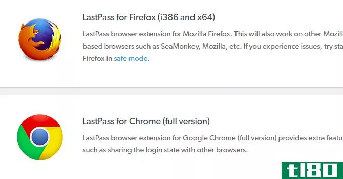 LastPass extensi*** for Chrome and Firefox