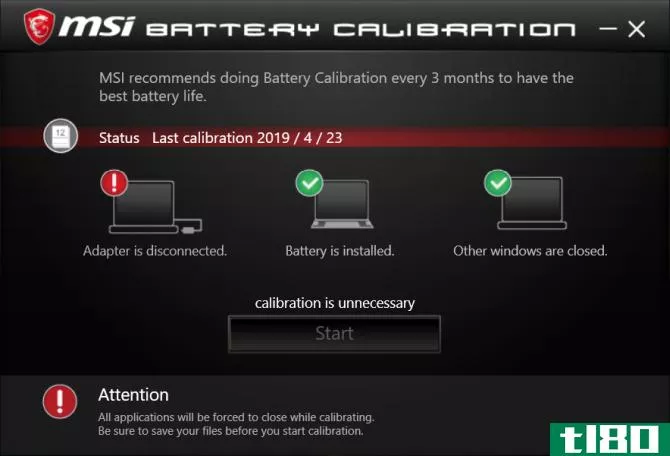 msi battery calibration tool