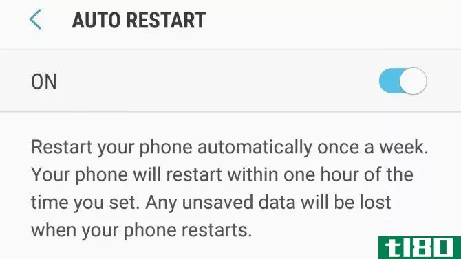 Samsung S8 auto restart screen