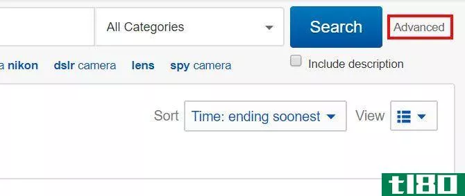 ebay advanced search