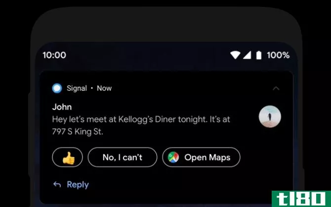 Android 10 Smart Replies