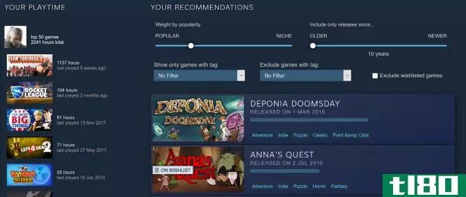 Steam Recommender