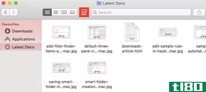sample **art folder in Finder on Mac