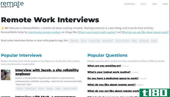 Remote Habits interviews successful remote workers for their productivity tips