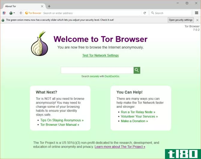 Use the Tor browser to stay secure online