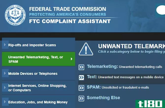 FTC Report Text Spam